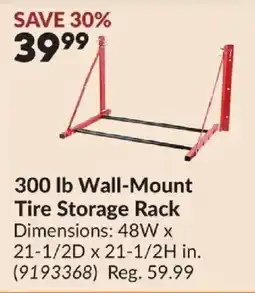 Princess Auto 300 lb Wall-Mount Tire Storage Rack offer