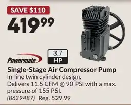 Princess Auto Powermate Single-Stage Air Compressor Pump offer