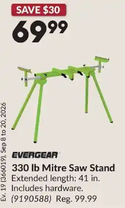 Princess Auto Evergear 330 lb Mitre Saw Stand offer