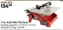 Princess Auto Skil 7 in. 4.2a wet tile saw offer