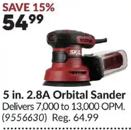 Princess Auto Skil 5 in. 2.8A Orbital Sander offer