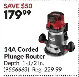 Princess Auto Skil 14A Corded Plunge Router offer