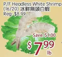 Sunny Food Mart P/f headless white shrimp offer