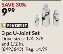 Princess Auto Powerfist 3 pc U-Joint Set offer