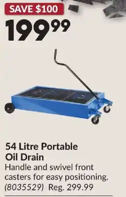 Princess Auto 54 Litre Portable Oil Drain offer