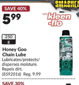 Princess Auto Kleen-flo honey goo chain lube offer