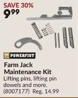 Princess Auto Powerfist farm jack maintenance kit offer