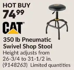 Princess Auto Cat 350 lb Pneumatic Swivel Shop Stool offer