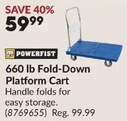 Princess Auto Powerfist 660 lb Fold-Down Platform Cart offer