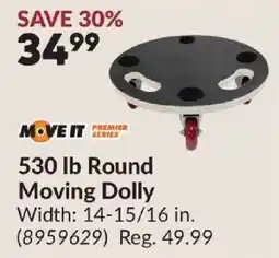 Princess Auto Move It Premier Series 530 lb Round Moving Dolly offer