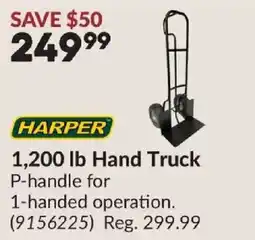 Princess Auto Harper 1,200 lb hand truck offer