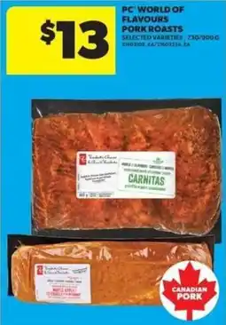 Real Canadian Superstore PC world of flavours pork roasts offer