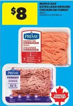 Real Canadian Superstore Maple Leaf extra lean ground chicken or turkey offer