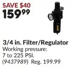 Princess Auto DeWalt 3/4 in. Filter/Regulator offer