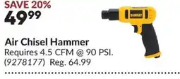 Princess Auto DeWalt air chisel hammer offer