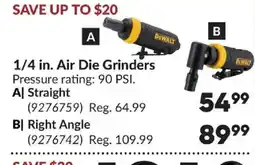 Princess Auto DeWalt 1/4 in. Air Die Grinders offer