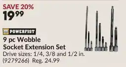 Princess Auto Powerfist 9 pc Wobble Socket Extension Set offer