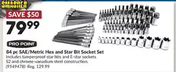 Princess Auto Pro Point 84 pc SAE/Metric Hex and Star Bit Socket Set offer