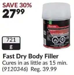 Princess Auto Bondo Fast Dry Body Filler offer