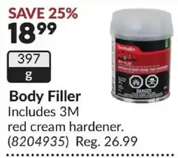 Princess Auto bondobody filler offer