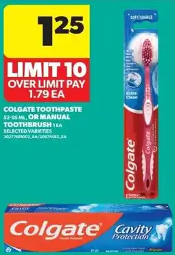 Real Canadian Superstore Colgate toothpaste or manual toothbrush offer