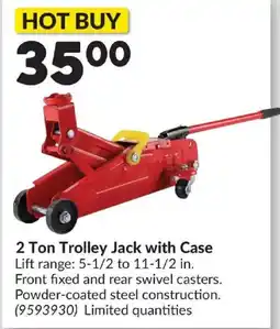 Princess Auto 2 Ton Trolley Jack with Case offer
