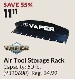 Princess Auto Vaper air tool storage rack offer