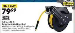Princess Auto Grease & Gear retractable air hose reel offer
