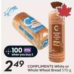 Safeway Compliments White or Whole Wheat Bread offer