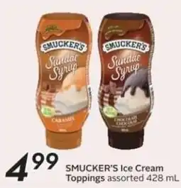 Safeway Smucker's ice cream toppings assorted offer
