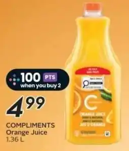 Safeway Compliments Orange Juice offer