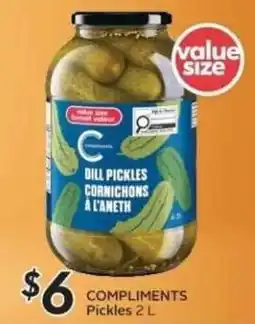 Safeway Compliments dill pickles offer