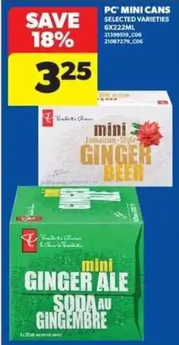 Real Canadian Superstore PC mini ginger ale offer