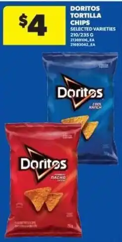 Real Canadian Superstore Doritos tortilla chips selected varieties offer