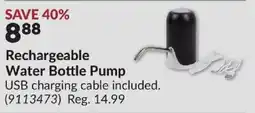Princess Auto Rechargeable Water Bottle Pump offer