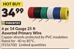 Princess Auto Powerfist assorted primary wire offer
