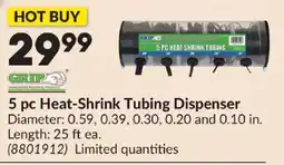 Princess Auto Grip 5 pc Heat-Shrink Tubing Dispenser offer
