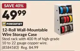 Princess Auto Powerfist 12-Roll Wall-Mountable Wire Storage Case offer