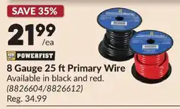 Princess Auto Powerfirst 8 Gauge 25 ft Primary Wire offer