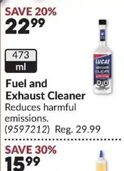 Princess Auto Lucas fuel and exhaust cleaner offer