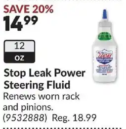 Princess Auto Lucas stop leak power steering fluid offer