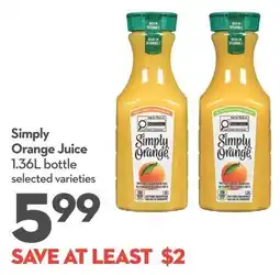 Longo's Simply Orange Juice offer