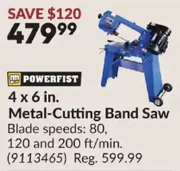 Princess Auto Powerfist 4 x 6 in. Metal-Cutting Band Saw offer