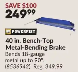 Princess Auto Powerfist 40 in. Bench-Top Metal-Bending Brake offer
