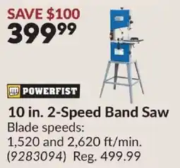 Princess Auto Powerfist 10 in. 2-Speed Band Saw offer