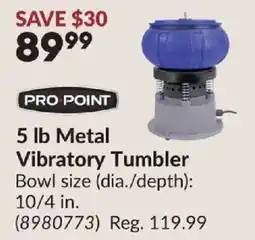 Princess Auto Pro Point 5 lb Metal Vibratory Tumbler offer