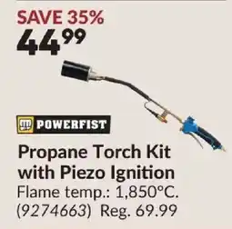 Princess Auto Powerfist propane torch kit with piezo ignition offer
