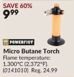Princess Auto Powerfist micro butane torch offer