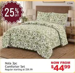 Beddington's Nola 3pc Comforter Set offer