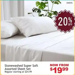 Beddington's Stonewashed Super Soft Assorted Sheet Set offer